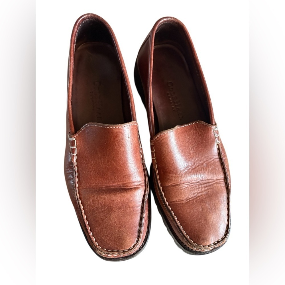 Cole Haan brown Leather country Slip-On Loafers size 6.5B preloved